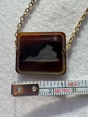 Resin State of Virginia Pendant